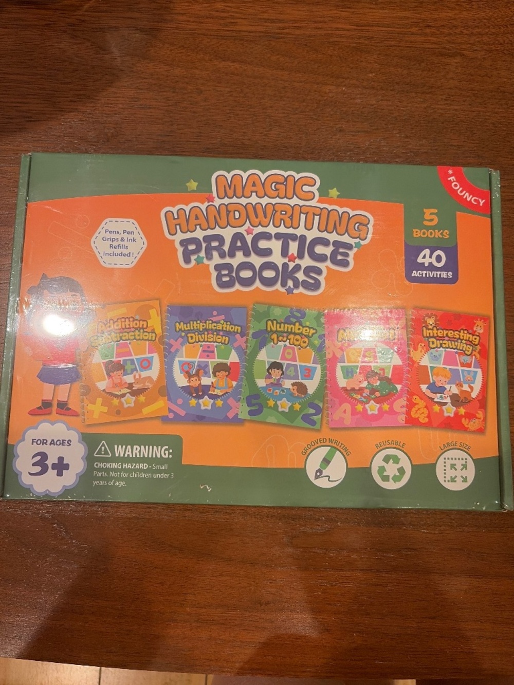 FOUNCY NEW Magic Handwriting Practice Books Set of 5 Addition Division